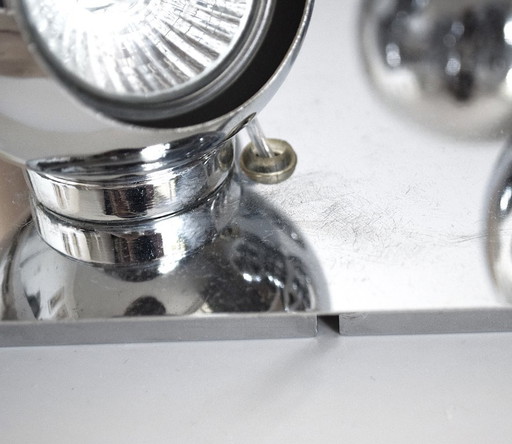 Vintage “Brilliant” Chrome 4-Eyeball Ceiling Spotlight – Adjustable Retro Design Lighting