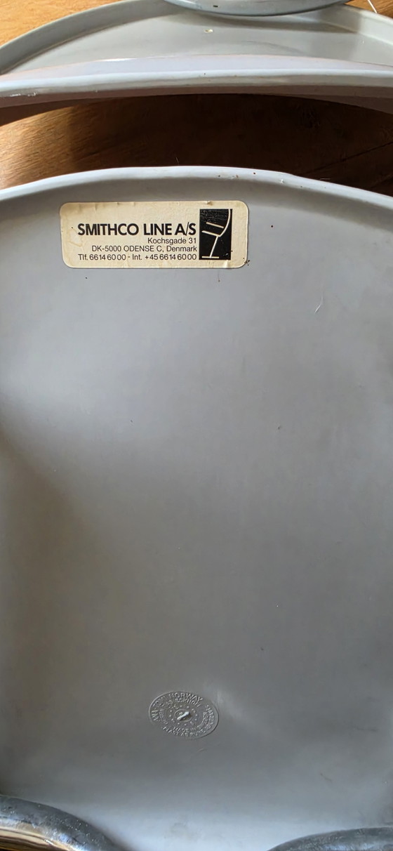 6 Sedie a Guscio Design Vintage - Tias Eckhoff – Smithco Line A/S, Sedie da pranzo, Plastic, Textile (photo 6 of 8)
