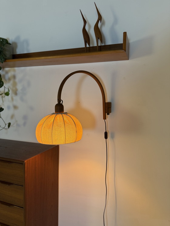 Image 1 of Applique murale vintage en teck « Archea », Domus '70