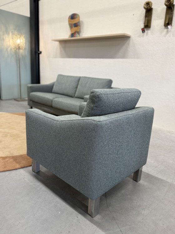 Image 1 of Poltrona Leolux Antonia in tessuto blu