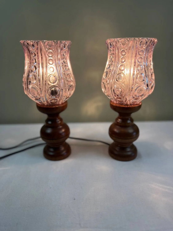 Art Deco Nachttischlampen – Crystal, Wood (photo 13 of 15)