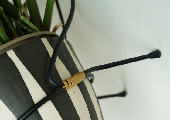 Image 1 of Set aus 4 wandmontierten Blumentopfhaltern im Mid-Century-Stil, Metall und Kunststoff, 1950er Jahre