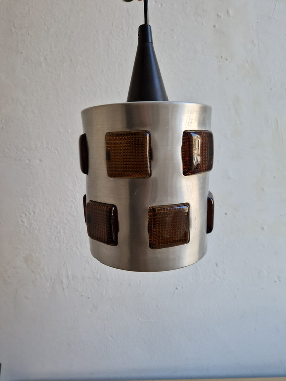 Image 1 of Vintage Vitrika Hanglamp Met Prisms Design Sfeervol