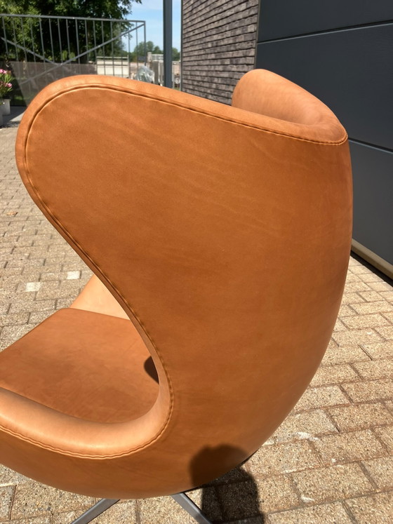 Image 1 of Exclusive early Fritz Hansen Egg Chair from 07–‘63 in Cognac Camel vintage leather in MINT CONDITION!!