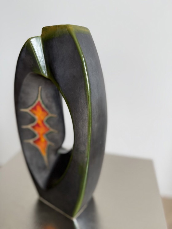 Image 1 of Vase Roberto Rigon pour Bertoncello Ceramiche d'Arte modèle 2/A 