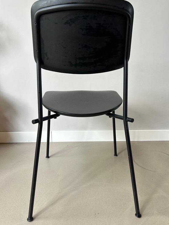 Image 1 of 4x Prostoria Unstrain Esszimmerstühle, Eiche Schwarz