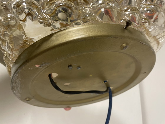 Image 1 of  Vintage Helena Tynell grote plafonnière van Glashutte Limburg  