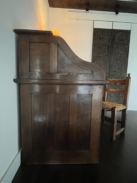 Scrivania originale in legno con serranda avvolgibile degli anni '20. – Scrivanie, Wood (photo 2 of 8)