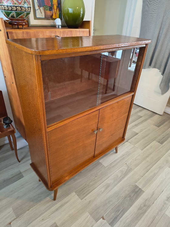 Image 1 of Vitrine/Buffet style années 60 en bois