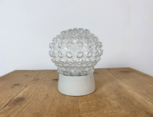 Plafonnier vintage en porcelaine blanche, années 1970 – plafondlampen, Ceramic, Glass (photo 2 of 13)