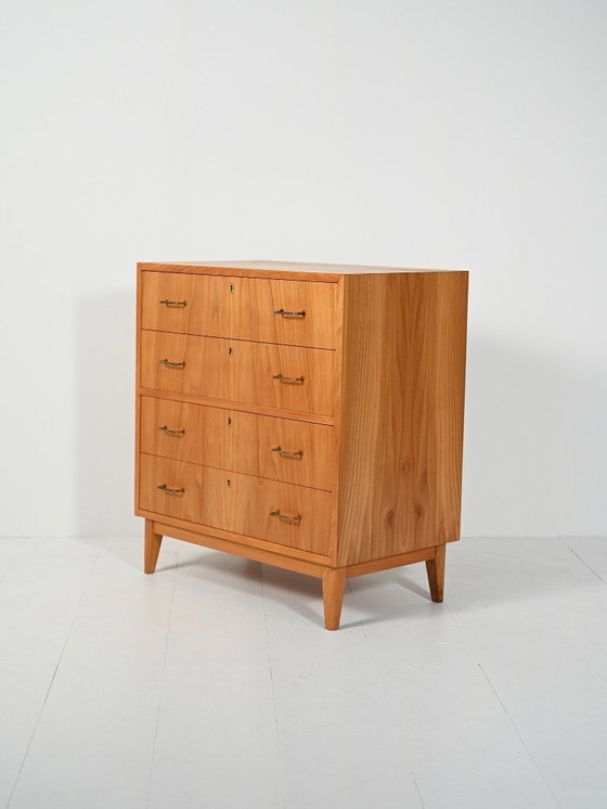 Image 1 of Scandinavian elm chest of drawers, 1950s