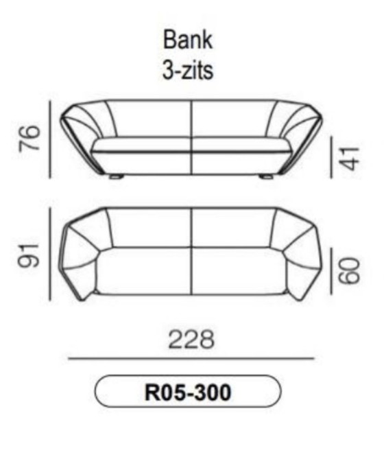 Image 1 of Leolux Pode Colla 3-Seater Sofa New