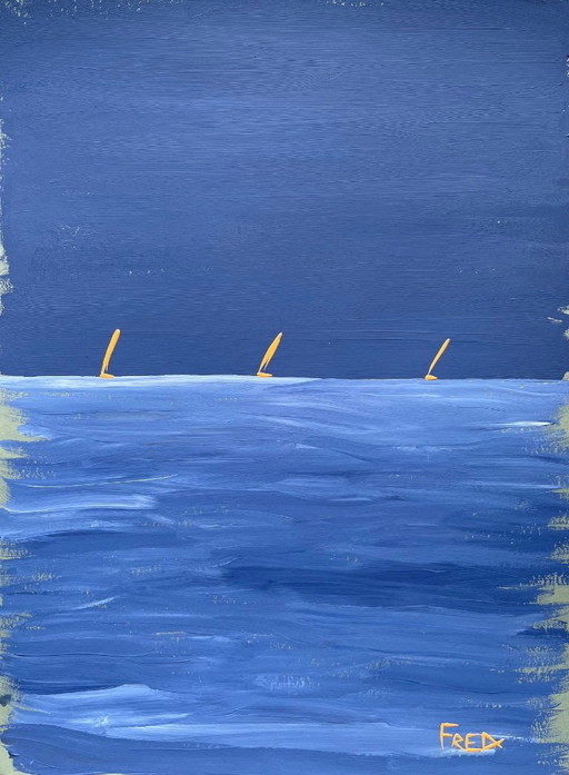 Acryl auf Papier 40x30 gerahmt