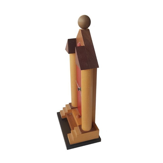 Postmoderne tafelklok van Pirondini, jaren 80. – Klokken, Wood (photo 4 of 7)