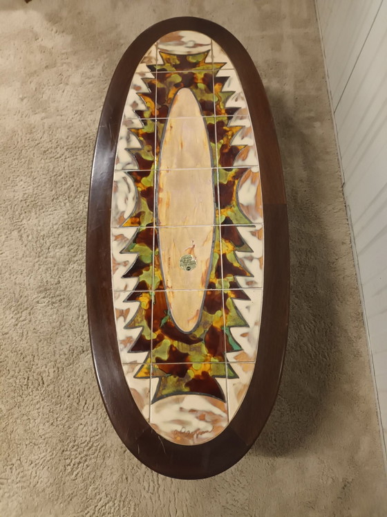 Coffee table B. Raynaud Vallauris – Ceramic, Wood (photo 13 of 13)