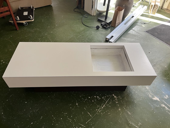 Image 1 of 70s White Formica Planter Table Made by Roche Bobois