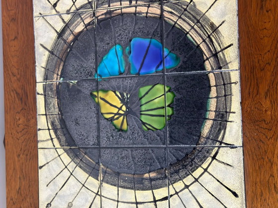 Image 1 of Tavolino da caffè in teak e terracotta lavica di J. Belarti, 1960