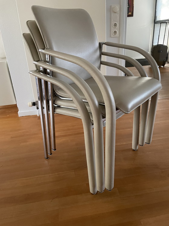 4x Leolux Cimaronne – Sillas de comedor, Leather, Metal (photo 5 of 5)