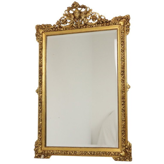 Image 1 of Antieke Franse Facetgeslepen Spiegel 163cm