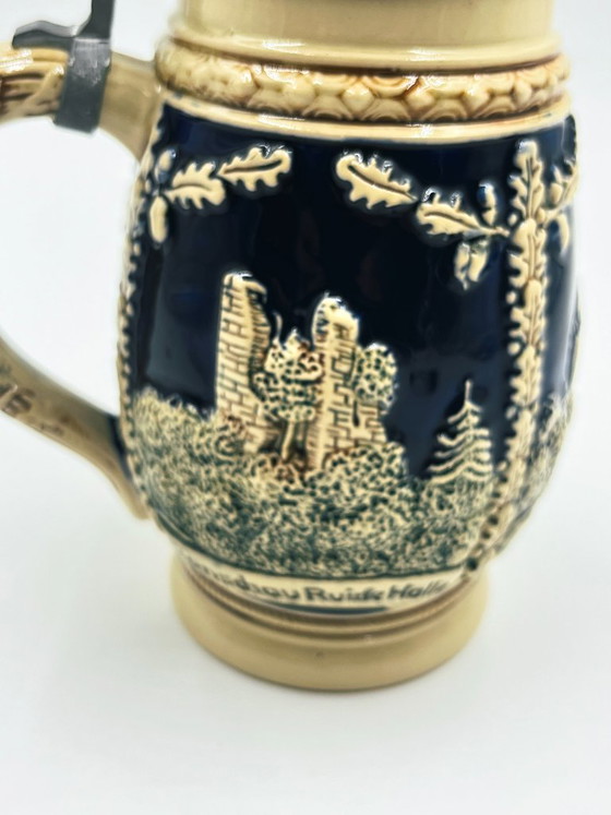 Boccale da birra tedesco in gres e peltro Marzi & Remy, Marzy & Remy, Accessori da tavola, Ceramica, Metallo (foto 4 di 12)