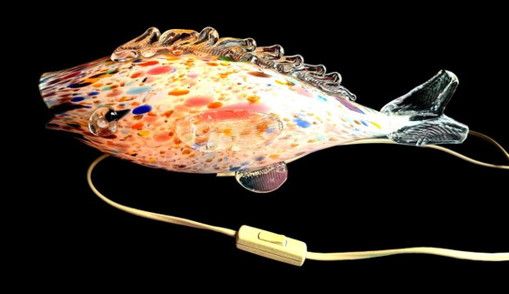 Rare find... Illuminated Murano glass fish... Table lamp (photo 5 of 5)