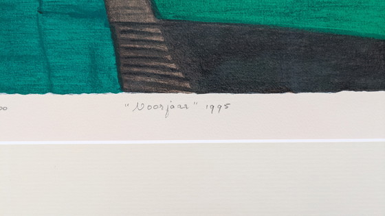 Image 1 of Ton Schulten lithografie "Voorjaar 1995"