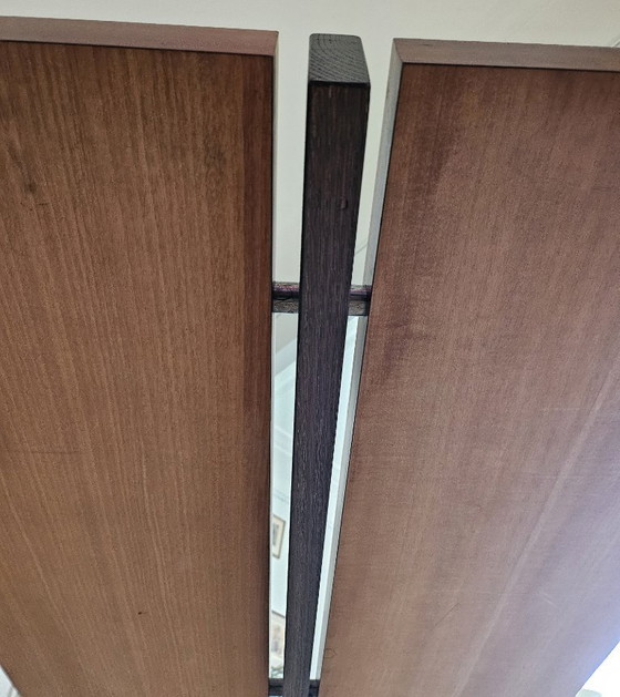 Image 1 of Mid - Century design coffee table made of solid wood and metal