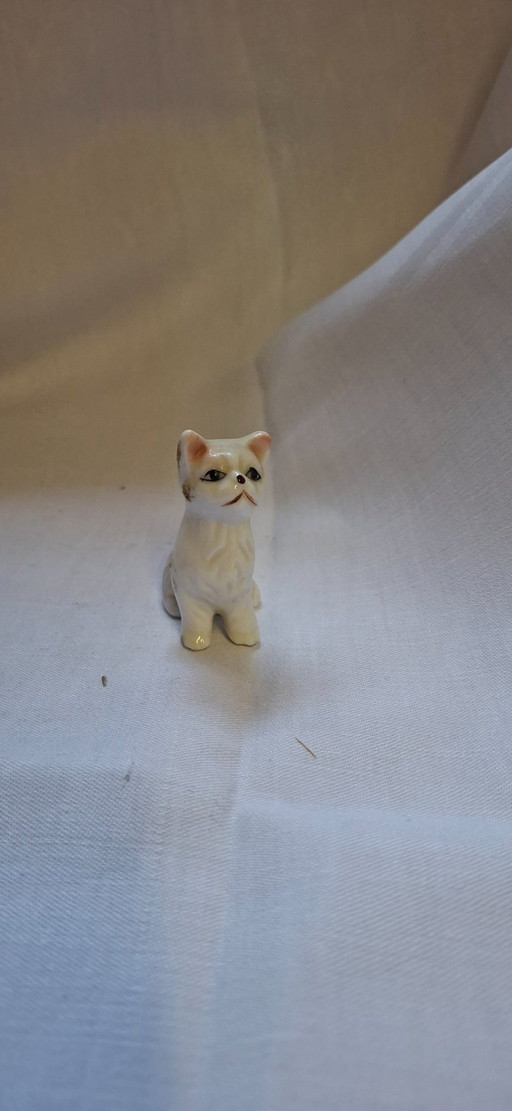 Mini Vintage Porzellan Katze – decoratieve objecten, Porcelain