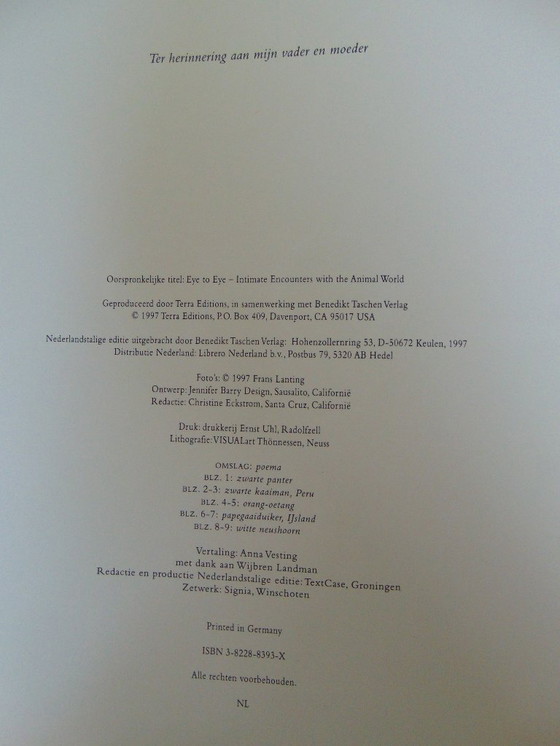 Image 1 of Frans Lanting - Eye in eye photo book