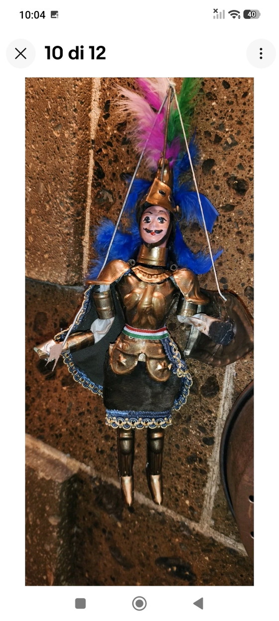 Orlando Sicilian Pupo Vintage 32cm – Decorative Objects, Metal, Textile (photo 11 of 13)