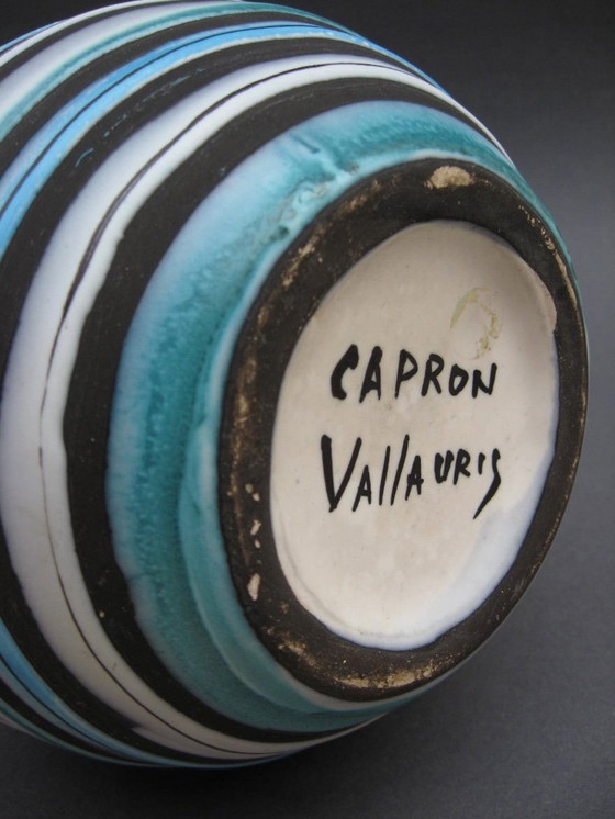 Image 1 of Raro vaso a bottiglia di grandi dimensioni di Roger Capron circa 1955