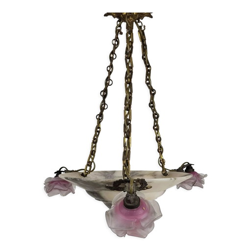 Suspension Art Déco en marbre