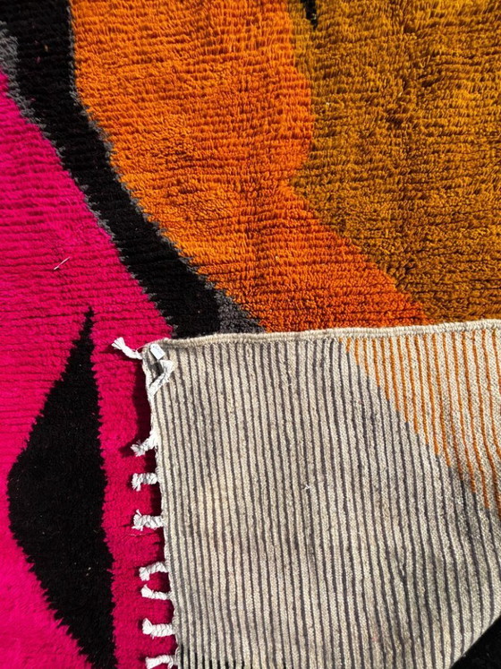 Image 1 of Modern Moroccan Rug Handmade Wool – Colorful Berber Area Rug 200x260 cm, Contemporary Boho Living Room Decor