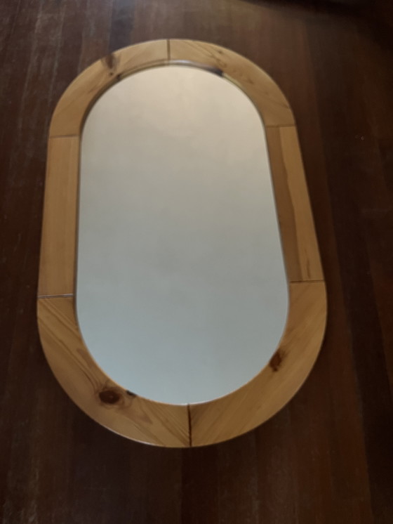Image 1 of Large vintage IKEA Finja 2 mirror made of solid pine