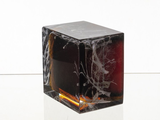 Image 1 of Kleine vaas met gesmolten glas, Pavel Hlava, jaren 70, Tsjechoslowakije