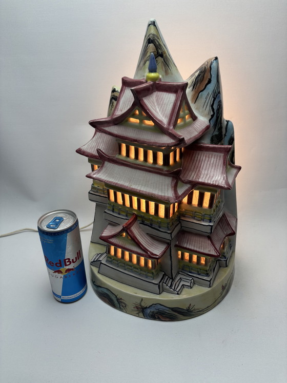 Image 1 of Einzigartige antike Palastlampe aus Taiwan (Republik China) – Keramik-Wand- und Tischobjekt – ca. 1960