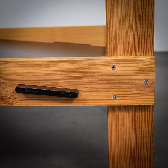 Image 1 of Rarissima coppia di poltrone lounge olandesi in legno massello di pino, di Wouter Fens, anni '60.