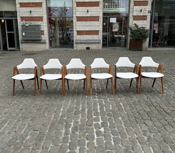 Image 1 of 6 "Compass" Chairs, By Kai Kristiansen, Denmark, 1960's