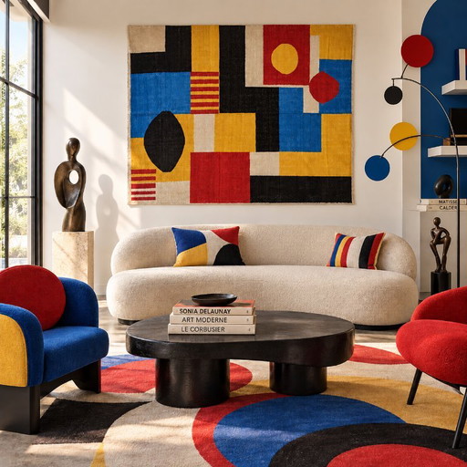 Sonia Delaunay Esquisse 1954 Art Rug/Tapestry | Hand-Woven Wool | 175×247 cm