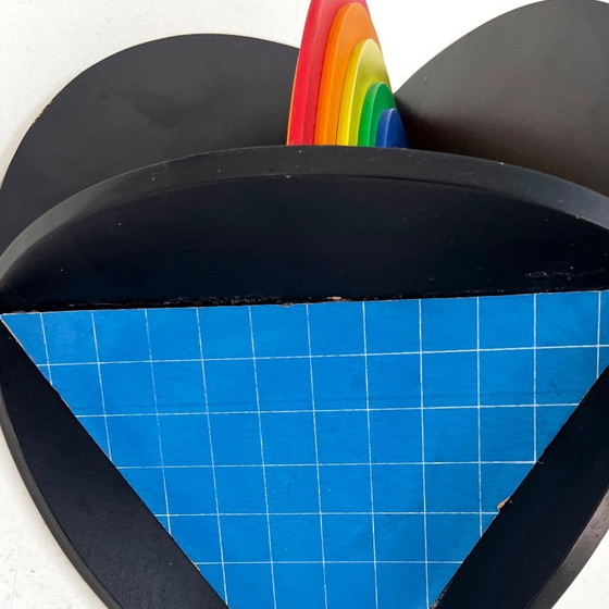 Scultura da parete “Arcobaleno” di Lucio Del Pezzo, 1977 – Arte, Plastic, Wood (photo 5 of 8)
