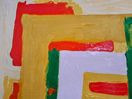Image 1 of Enzo San Marco - Green Abstract - Artist Painting