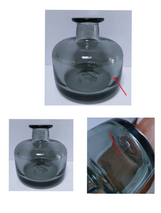 Image 1 of Verval Vallauris vase, smoky grey glass