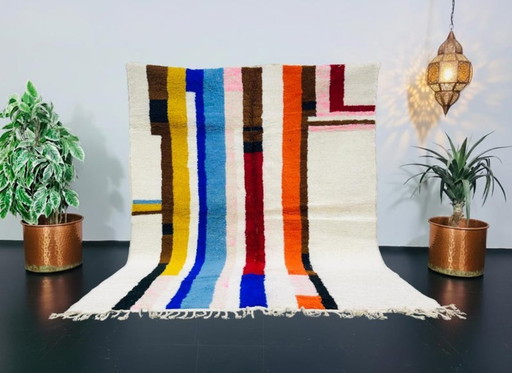 Mehrfarbige Berberteppiche aus Leinen, 250 cm x 200 cm 