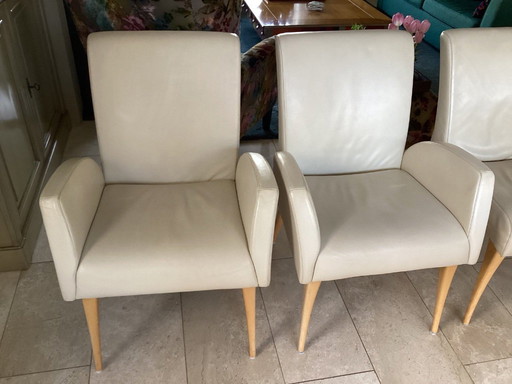 6 Rolf Benz creation 2100 eetkamerfauteuils