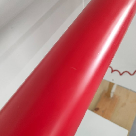 Image 1 of Ampia lampada vintage a tubo fluorescente massiccia in stile pop art da soffitto (rosso)