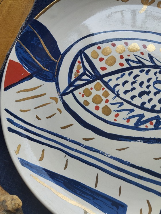Image 1 of "Il Pesce", dipinto su ceramica, Fassianos, 1978