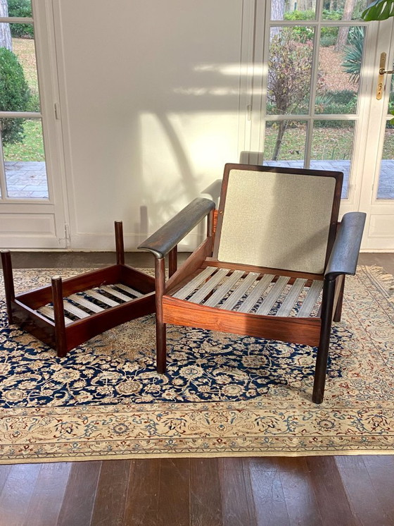 Image 1 of Fauteuil & Ottoman Hans Olsen – Vatne Møbler (Danemark, 1960s) Palissandre