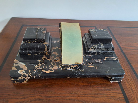 Image 1 of Vintage marble desk set art deco style