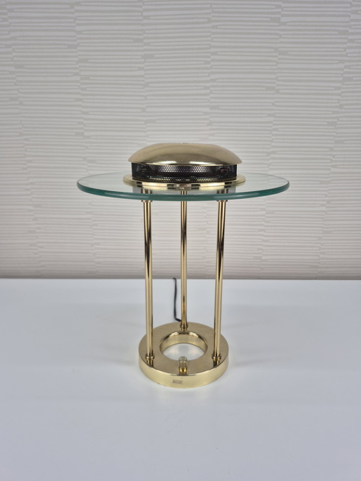 Lampada da tavolo Saturn di Robert Sonneman. Lampada da scrivania vintage in ottone.