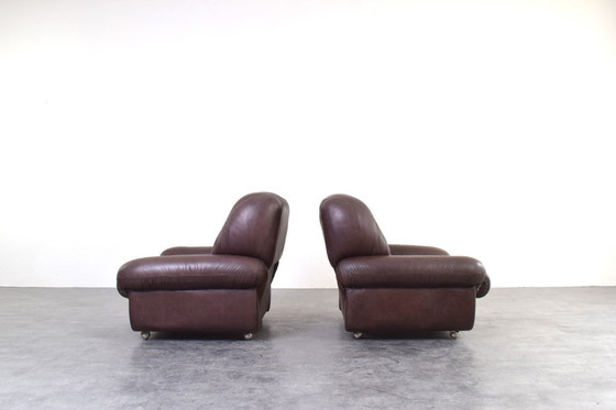 Image 1 of Mid-Century Italian Lounge Chairs, 1970s, Set of 2.